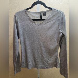 Cha Cha Vente LS top with embellishments and metallic threading